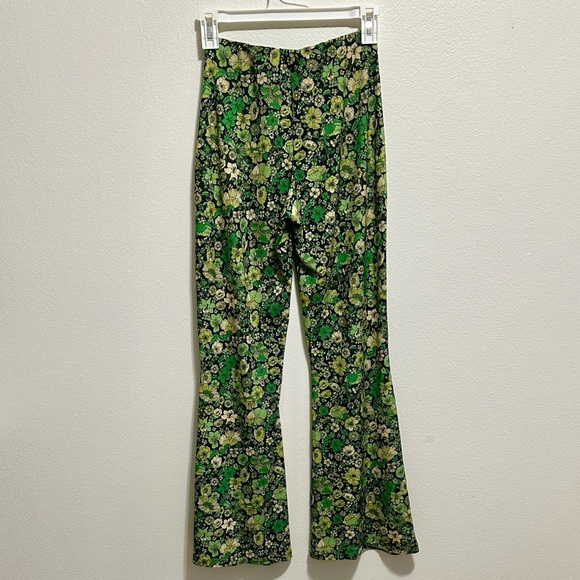 Zara Green and Black Floral Pants - Picture 4 of 4